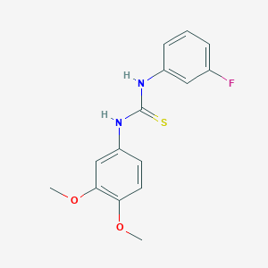 molecular formula C15H15FN2O2S B5884274 N-(3,4-dimethoxyphenyl)-N'-(3-fluorophenyl)thiourea 
