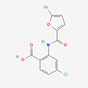molecular formula C12H7BrClNO4 B5884282 2-[(5-bromo-2-furoyl)amino]-4-chlorobenzoic acid 
