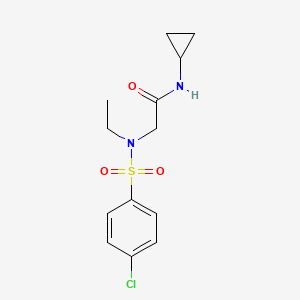 molecular formula C13H17ClN2O3S B5884291 N~2~-[(4-chlorophenyl)sulfonyl]-N~1~-cyclopropyl-N~2~-ethylglycinamide 