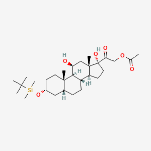 molecular formula C29H50O6Si B588430 (3alpha,5beta)-O-tert-Butyldimethylsilyl 21-Acetyloxy Tetrahydro Cortisol CAS No. 83274-68-4