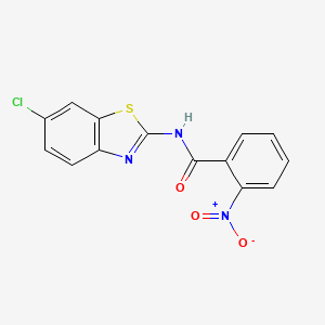 molecular formula C14H8ClN3O3S B5884301 N-(6-chloro-1,3-benzothiazol-2-yl)-2-nitrobenzamide 