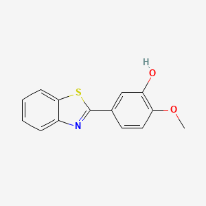 molecular formula C14H11NO2S B5884334 5-(1,3-benzothiazol-2-yl)-2-methoxyphenol 