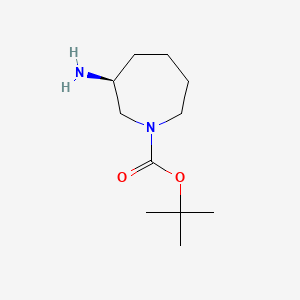 molecular formula C11H22N2O2 B588435 (S)-叔丁基 3-氨基氮杂环戊烷-1-羧酸酯 CAS No. 625471-04-7