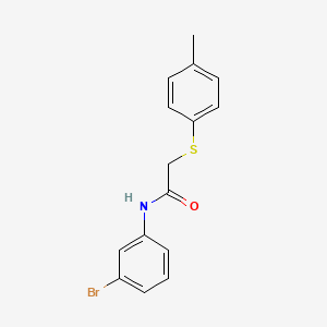 molecular formula C15H14BrNOS B5884361 N-(3-bromophenyl)-2-[(4-methylphenyl)thio]acetamide 