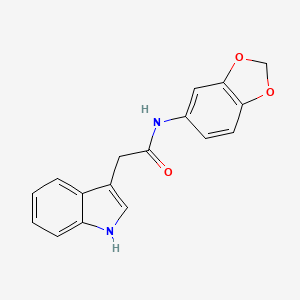 molecular formula C17H14N2O3 B5884386 N-1,3-benzodioxol-5-yl-2-(1H-indol-3-yl)acetamide 