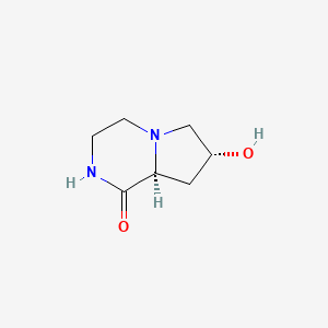 molecular formula C7H12N2O2 B588440 (7R,8aS)-7-羟基六氢吡咯并[1,2-a]吡嗪-1(2H)-酮 CAS No. 158393-18-1