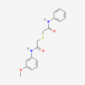 2-[(2-anilino-2-oxoethyl)thio]-N-(3-methoxyphenyl)acetamide