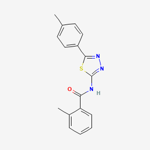 2-methyl-N-[5-(4-methylphenyl)-1,3,4-thiadiazol-2-yl]benzamide