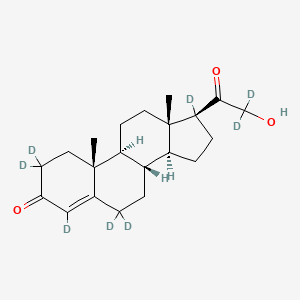molecular formula C21H30O3 B588441 4-Pregnen-21-OL-3,20-dione-2,2,4,6,6,17alpha,21,21-D8 CAS No. 55487-63-3