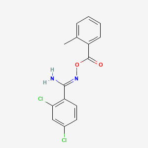 molecular formula C15H12Cl2N2O2 B5884420 2,4-dichloro-N'-[(2-methylbenzoyl)oxy]benzenecarboximidamide 