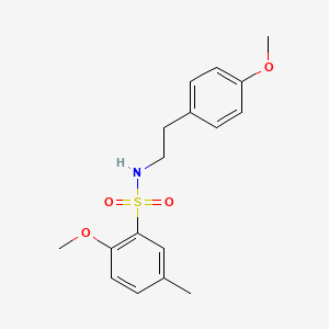 molecular formula C17H21NO4S B5884436 2-methoxy-N-[2-(4-methoxyphenyl)ethyl]-5-methylbenzenesulfonamide 