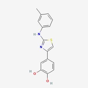 molecular formula C16H14N2O2S B5884460 4-{2-[(3-methylphenyl)amino]-1,3-thiazol-4-yl}-1,2-benzenediol 
