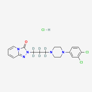 molecular formula C19H22Cl3N5O B588448 3,4-Dichloro Trazodone-d6 Hydrochloride CAS No. 1794892-17-3
