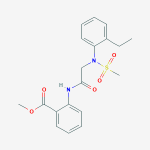 molecular formula C19H22N2O5S B5884489 methyl 2-{[N-(2-ethylphenyl)-N-(methylsulfonyl)glycyl]amino}benzoate 