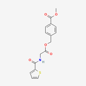 molecular formula C16H15NO5S B5884491 methyl 4-({[N-(2-thienylcarbonyl)glycyl]oxy}methyl)benzoate 