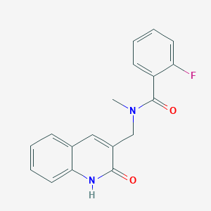 2-fluoro-N-[(2-hydroxy-3-quinolinyl)methyl]-N-methylbenzamide