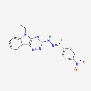 molecular formula C18H15N7O2 B5884502 4-nitrobenzaldehyde (5-ethyl-5H-[1,2,4]triazino[5,6-b]indol-3-yl)hydrazone 