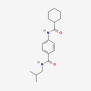 molecular formula C18H26N2O2 B5884518 4-[(cyclohexylcarbonyl)amino]-N-isobutylbenzamide 
