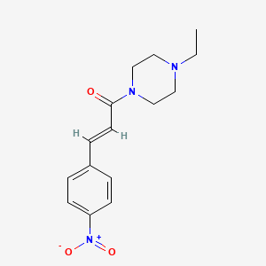 molecular formula C15H19N3O3 B5884525 1-ethyl-4-[3-(4-nitrophenyl)acryloyl]piperazine 