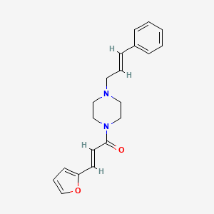 molecular formula C20H22N2O2 B5884576 1-[3-(2-furyl)acryloyl]-4-(3-phenyl-2-propen-1-yl)piperazine 