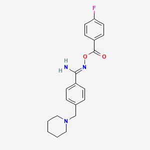 molecular formula C20H22FN3O2 B5884584 N'-[(4-fluorobenzoyl)oxy]-4-(piperidin-1-ylmethyl)benzenecarboximidamide 