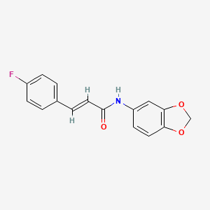 molecular formula C16H12FNO3 B5884595 N-1,3-benzodioxol-5-yl-3-(4-fluorophenyl)acrylamide 