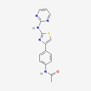 N-{4-[2-(2-pyrimidinylamino)-1,3-thiazol-4-yl]phenyl}acetamide