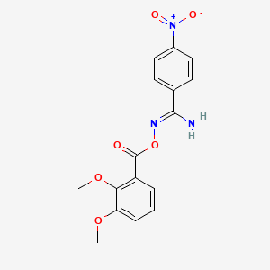 molecular formula C16H15N3O6 B5884610 N'-[(2,3-dimethoxybenzoyl)oxy]-4-nitrobenzenecarboximidamide 