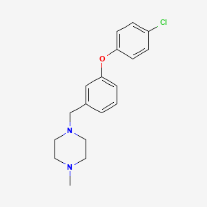 molecular formula C18H21ClN2O B5884618 1-[3-(4-chlorophenoxy)benzyl]-4-methylpiperazine 