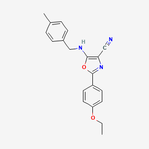 2-(4-ethoxyphenyl)-5-[(4-methylbenzyl)amino]-1,3-oxazole-4-carbonitrile