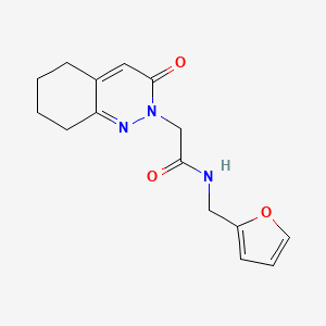molecular formula C15H17N3O3 B5884646 N-(2-furylmethyl)-2-(3-oxo-5,6,7,8-tetrahydro-2(3H)-cinnolinyl)acetamide 