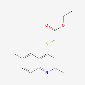 ethyl [(2,6-dimethyl-4-quinolinyl)thio]acetate