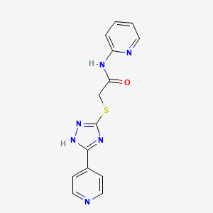 molecular formula C14H12N6OS B5884658 N-2-pyridinyl-2-{[5-(4-pyridinyl)-4H-1,2,4-triazol-3-yl]thio}acetamide 