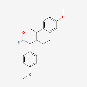 3-Ethyl-2,4-bis(4-methoxyphenyl)pentanal