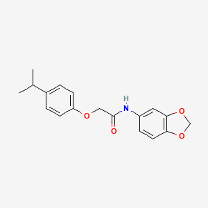 molecular formula C18H19NO4 B5884681 N-1,3-benzodioxol-5-yl-2-(4-isopropylphenoxy)acetamide 