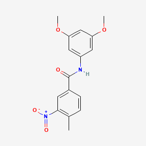 molecular formula C16H16N2O5 B5884689 N-(3,5-dimethoxyphenyl)-4-methyl-3-nitrobenzamide 