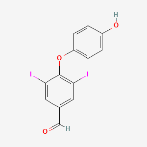 4-(4-Hydroxyphenoxy)-3,5-diiodobenzaldehyde
