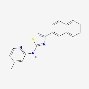 molecular formula C19H15N3S B5884720 4-methyl-N-[4-(2-naphthyl)-1,3-thiazol-2-yl]-2-pyridinamine 
