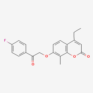 molecular formula C20H17FO4 B5884727 4-ethyl-7-[2-(4-fluorophenyl)-2-oxoethoxy]-8-methyl-2H-chromen-2-one 
