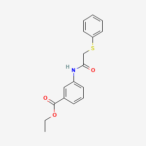 molecular formula C17H17NO3S B5884730 ethyl 3-{[(phenylthio)acetyl]amino}benzoate 