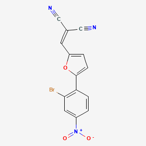 molecular formula C14H6BrN3O3 B5884735 {[5-(2-bromo-4-nitrophenyl)-2-furyl]methylene}malononitrile 