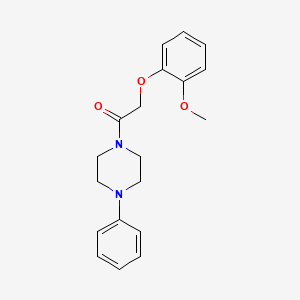 molecular formula C19H22N2O3 B5884745 2-(2-Methoxyphenoxy)-1-(4-phenylpiperazin-1-yl)ethanone 