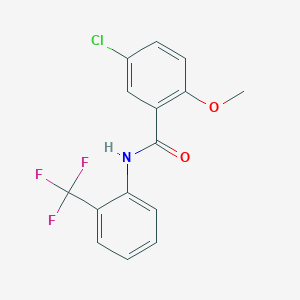 molecular formula C15H11ClF3NO2 B5884749 5-chloro-2-methoxy-N-[2-(trifluoromethyl)phenyl]benzamide 