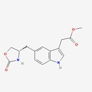 molecular formula C15H16N2O4 B588475 3-Des[2-(Dimethylamino)ethyl] Zolmitriptan 3-Acetic Acid Methyl Ester CAS No. 1391052-71-3