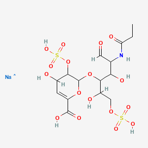 molecular formula C15H23NNaO17S2 B588476 heparin disaccharide I-P, sodium salt CAS No. 149368-05-8
