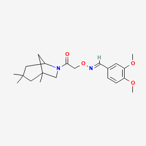molecular formula C21H30N2O4 B5884762 3,4-dimethoxybenzaldehyde O-[2-oxo-2-(1,3,3-trimethyl-6-azabicyclo[3.2.1]oct-6-yl)ethyl]oxime 