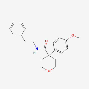 molecular formula C21H25NO3 B5884780 4-(4-methoxyphenyl)-N-(2-phenylethyl)tetrahydro-2H-pyran-4-carboxamide 