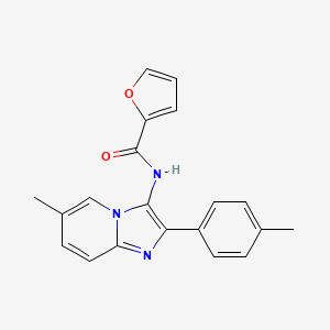 molecular formula C20H17N3O2 B5884785 N-[6-methyl-2-(4-methylphenyl)imidazo[1,2-a]pyridin-3-yl]furan-2-carboxamide 