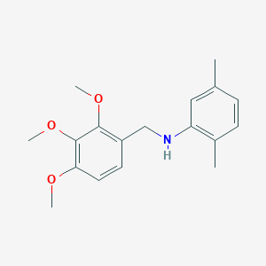 molecular formula C18H23NO3 B5884788 2,5-dimethyl-N-(2,3,4-trimethoxybenzyl)aniline 