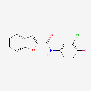 molecular formula C15H9ClFNO2 B5884794 N-(3-chloro-4-fluorophenyl)-1-benzofuran-2-carboxamide 